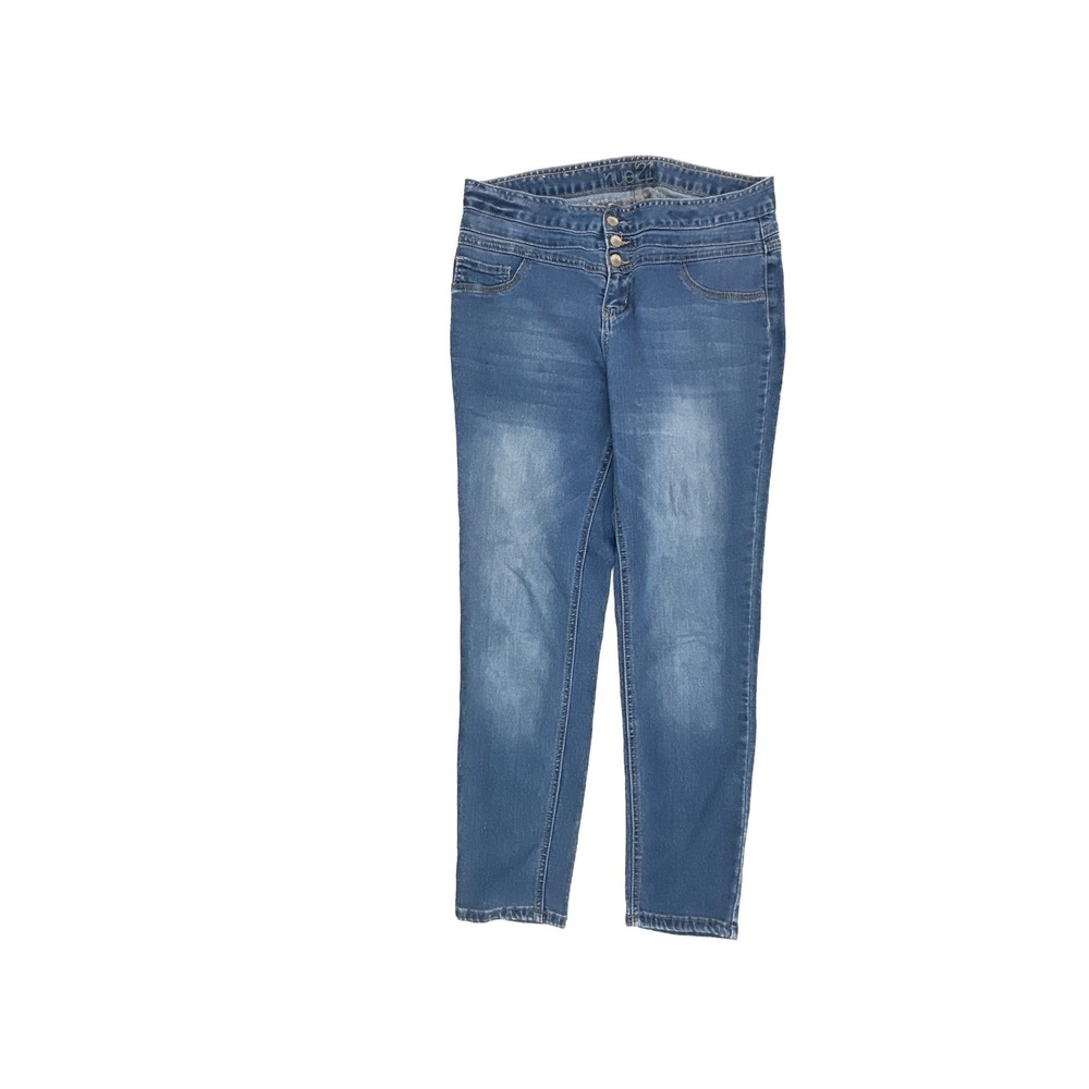 Rue21 High Waist Jegging Freedom Flex Medium Wash Blue Denim Skinny Jeans 11/12S
